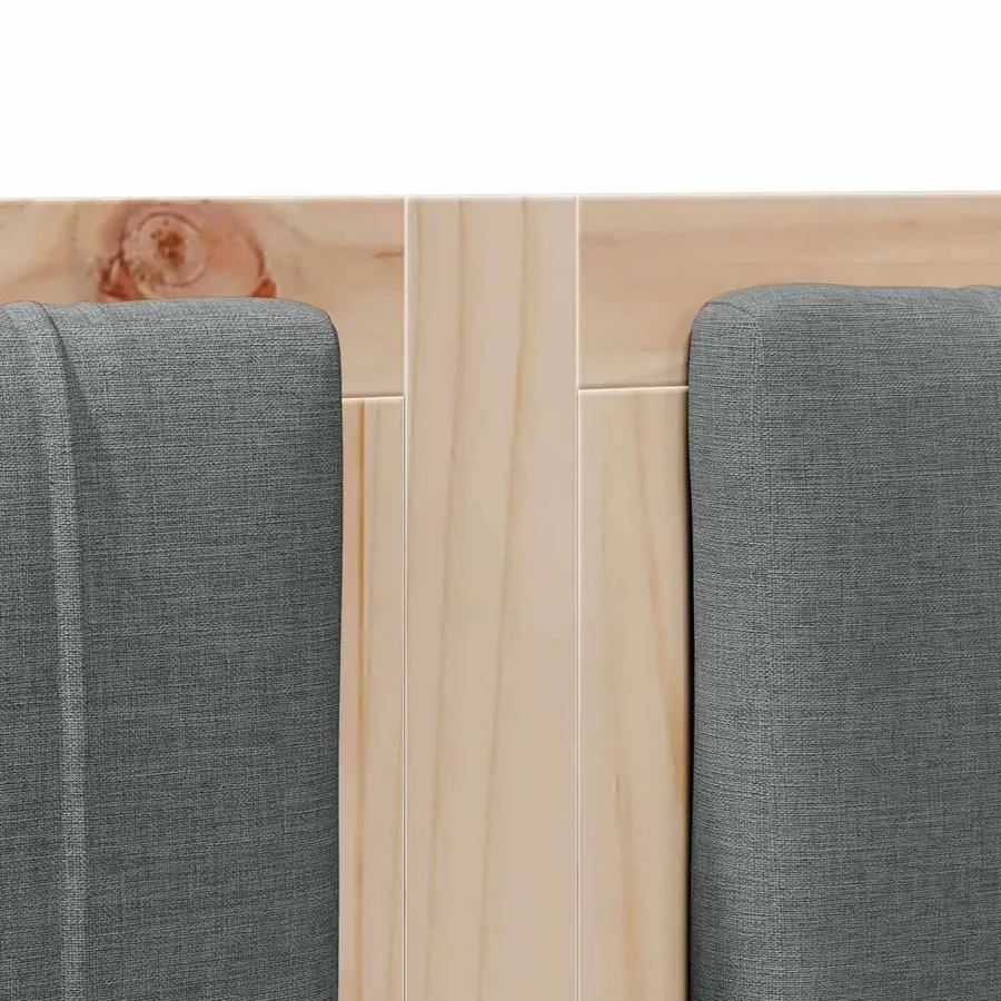 Tête de lit capitonnée Marron 120 cm Pin massif - 7