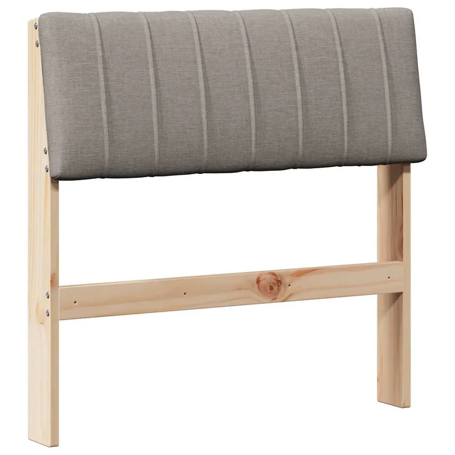 Tête de lit capitonnée Taupe 75 cm Pin massif - 2