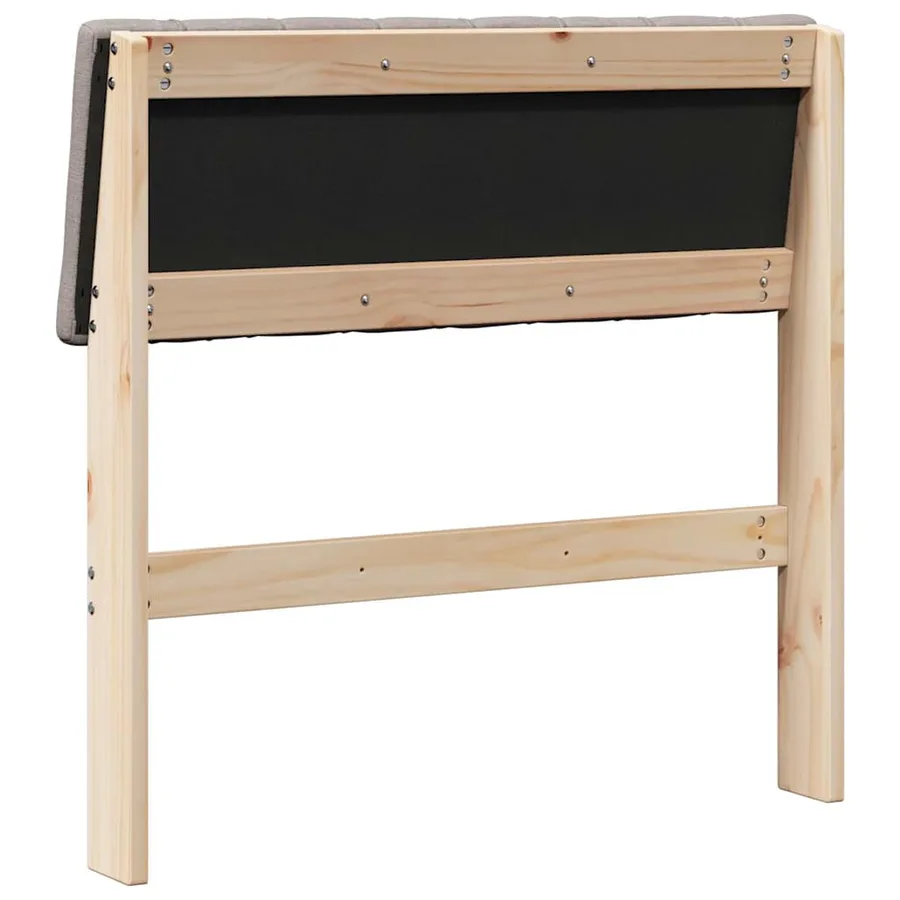 Tête de lit capitonnée Taupe 75 cm Pin massif - 6