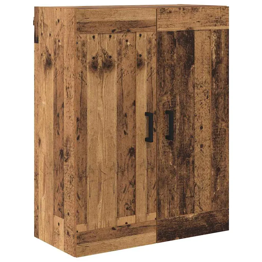 Haut Armoire avec tiroir 2 pcs Bois Ancien Bois d'ingénierie - 7