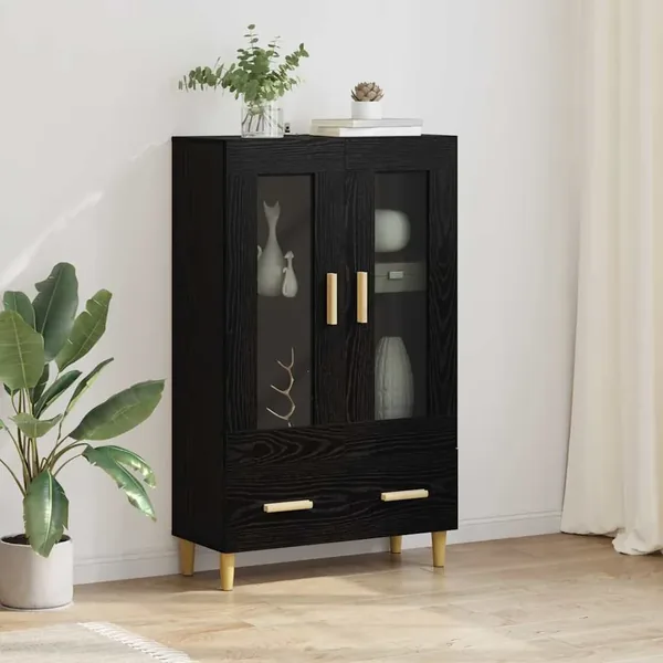 Haut Armoire Chêne noir 70 x 31 x 115 cm Bois d'ingénierie