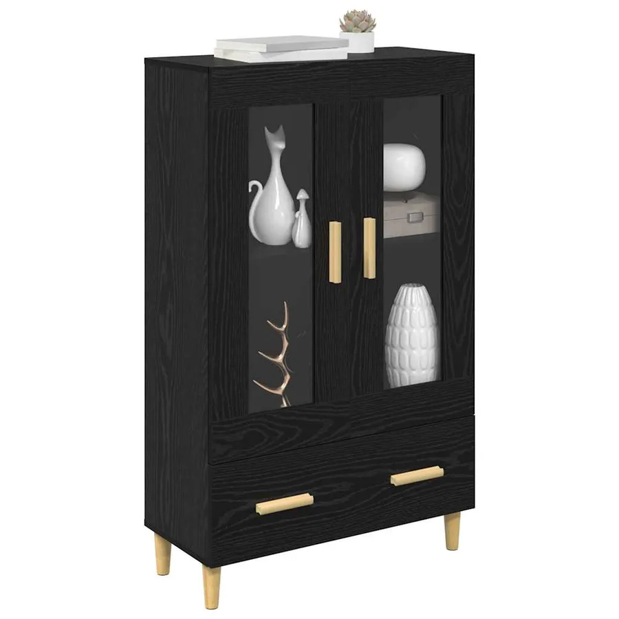 Haut Armoire Chêne noir 70 x 31 x 115 cm Bois d'ingénierie - 3