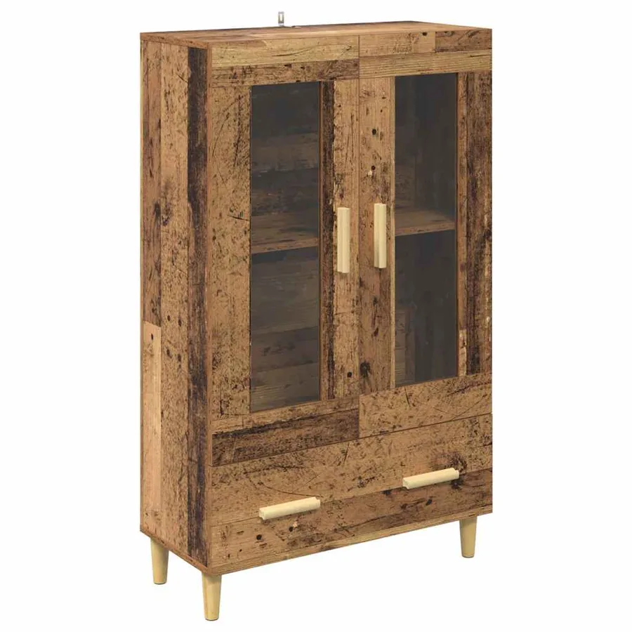Haut Armoire Bois Ancien 70 x 31 x 115 cm Bois d'ingénierie - 2