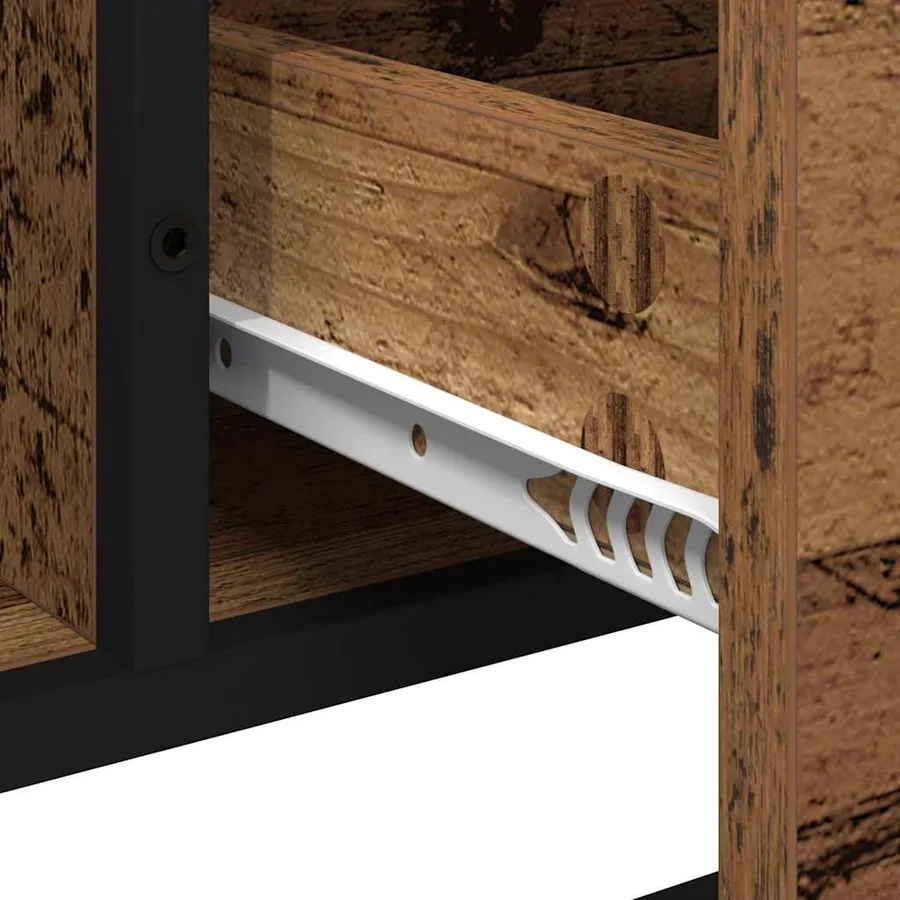 Cabinet de salle de bain avec porte Bois Ancien 65 x 33 x 60 cm - 12