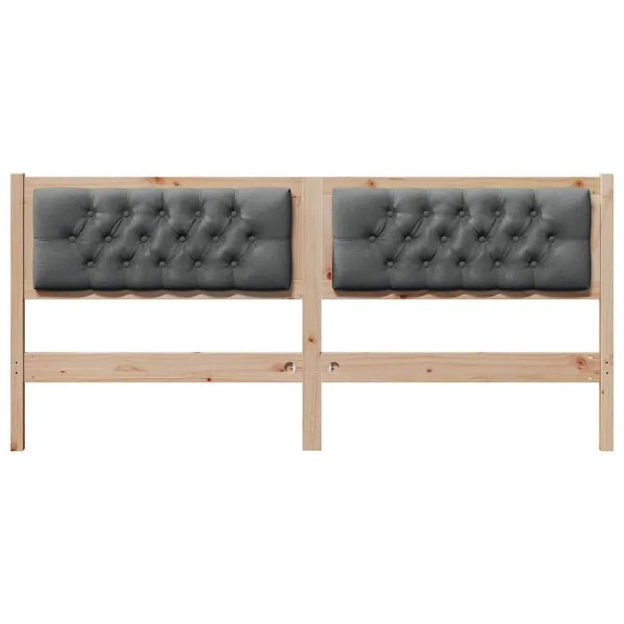 Tête de lit marron et gris foncé 160 cm Bois massif en pin - 4