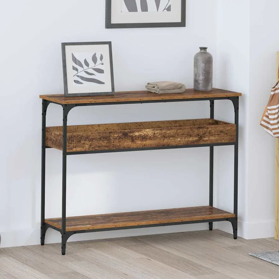 Table console Bois ancien 100 x 29 x 75 cm Bois d'ingénierie