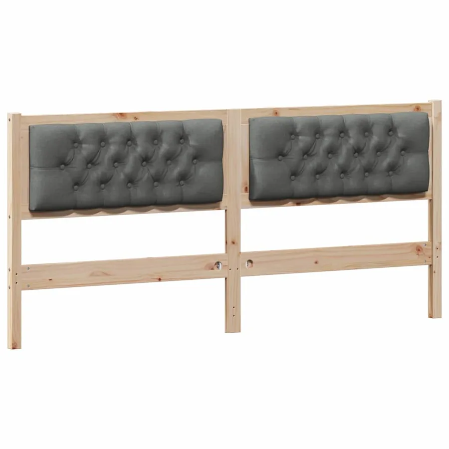 Tête de lit marron et gris foncé 180 cm Bois massif en pin - 2