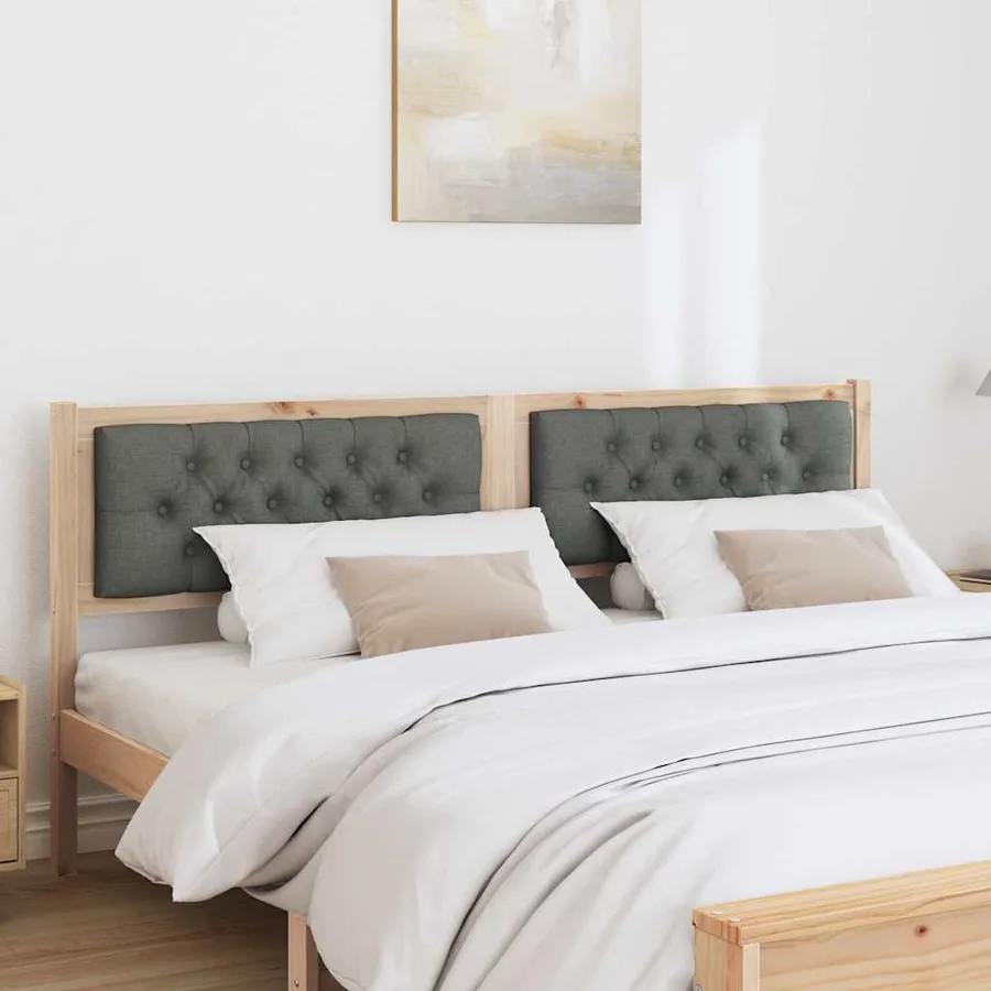 Tête de lit marron et gris foncé 180 cm Bois massif en pin - 3