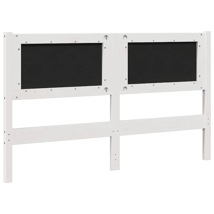 Tête de lit capitonnée avec tête de lit Blanc 140 cm Pin massif - 6