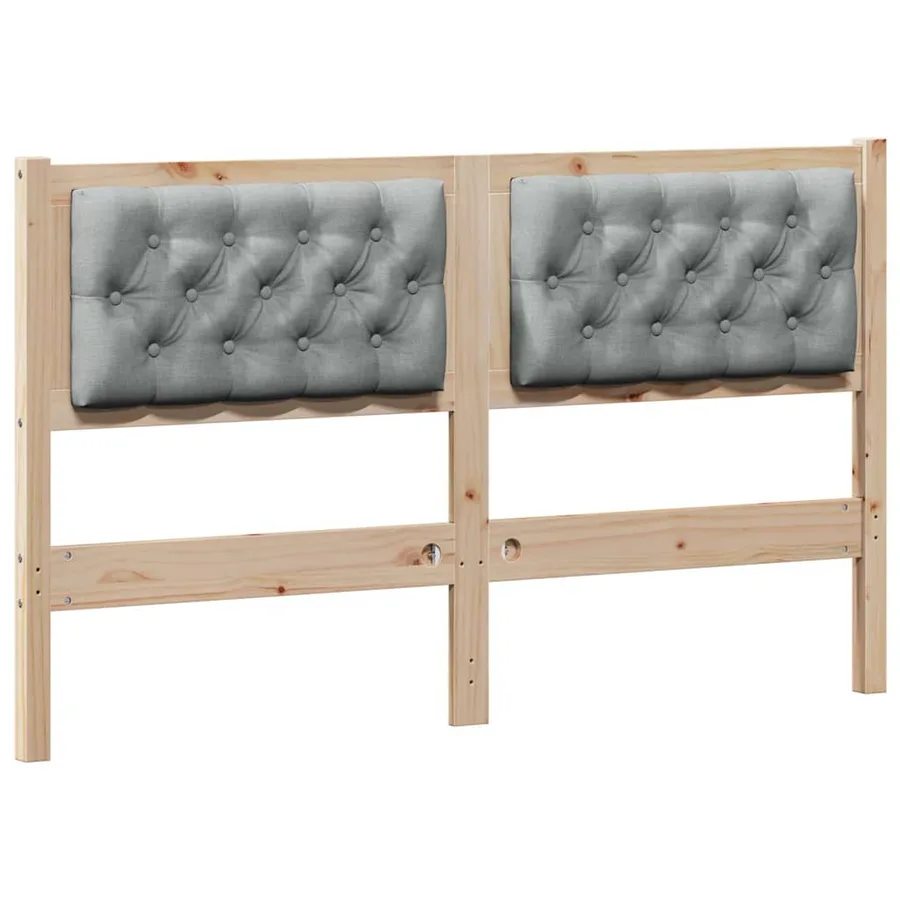 Tête de lit Marron et gris clair 140 cm Bois massif en pin - 2