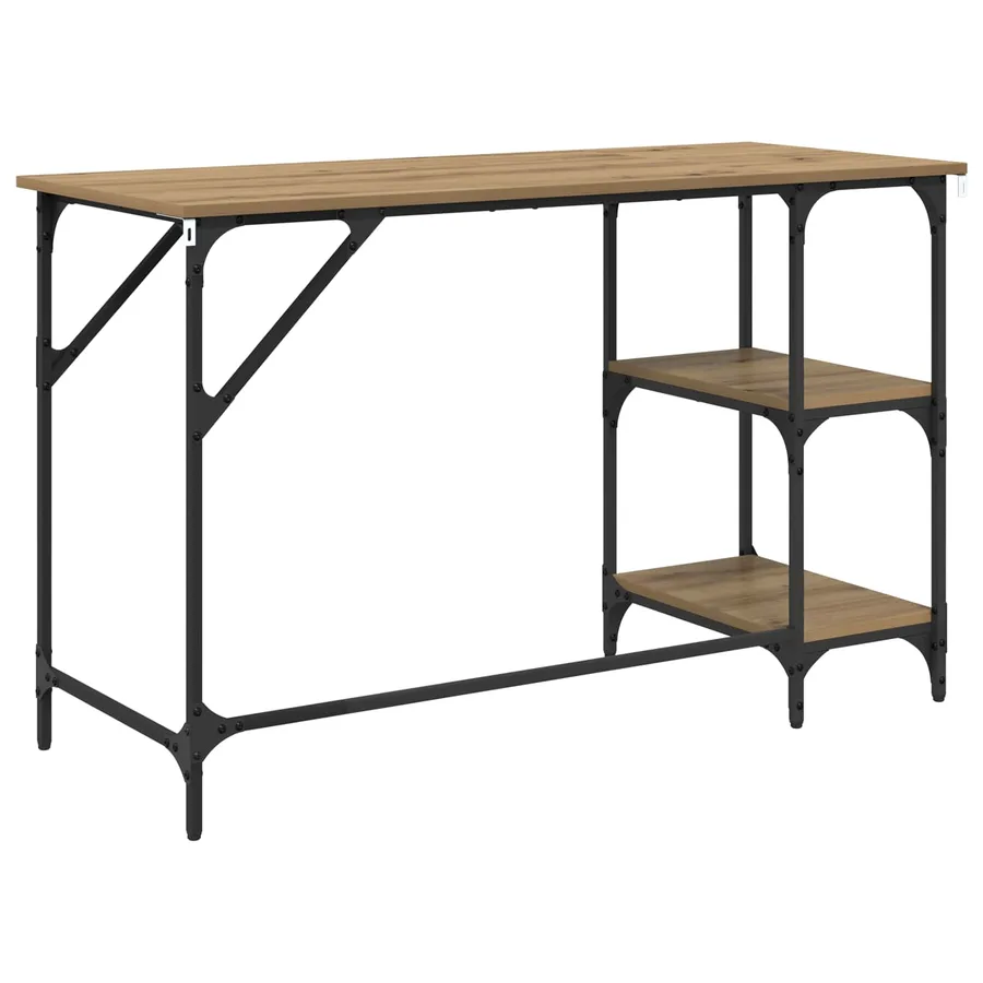 Bureau Chêne artisanal 120 x 50 x 75 cm Bois d'ingénierie - 7
