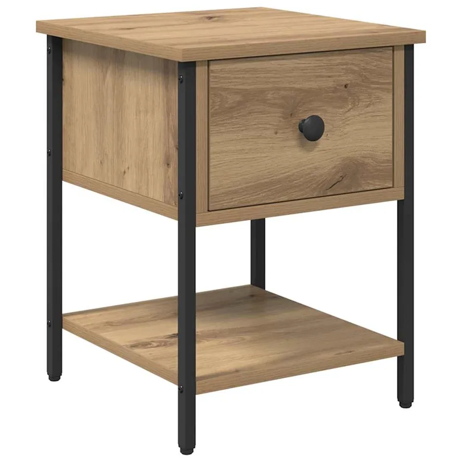 Table de chevet 2 pc Chêne artisanal 34 x 35,5 x 45 cm - 6