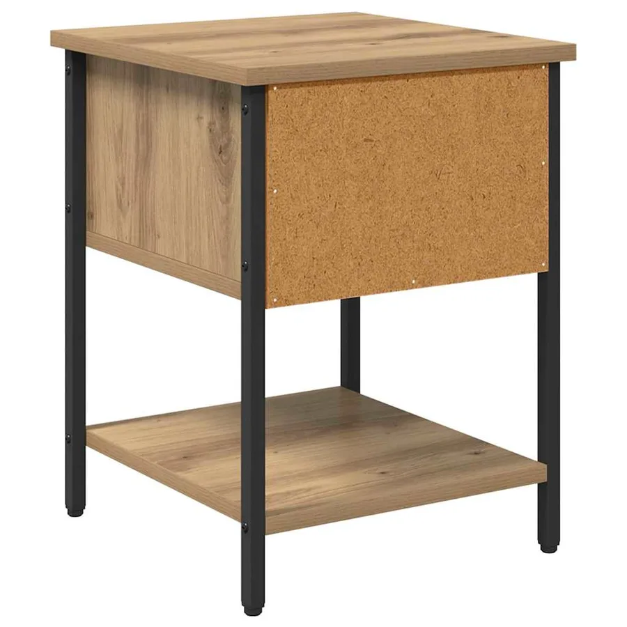 Table de chevet 2 pc Chêne artisanal 34 x 35,5 x 45 cm - 9