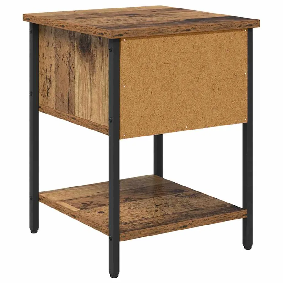 Table de chevet avec tiroir 2 pcs Bois ancien 34 x 35,5 x 45 cm - 9