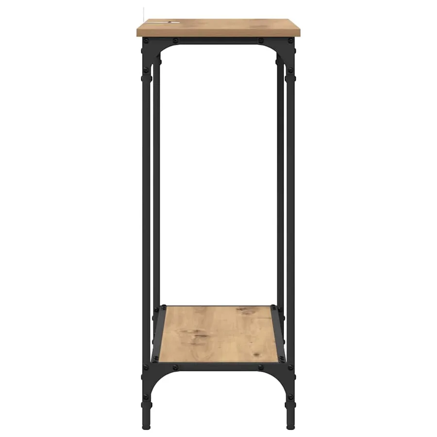 Table console chêne artisanal 75 x 30.5 x 75 cm - 6