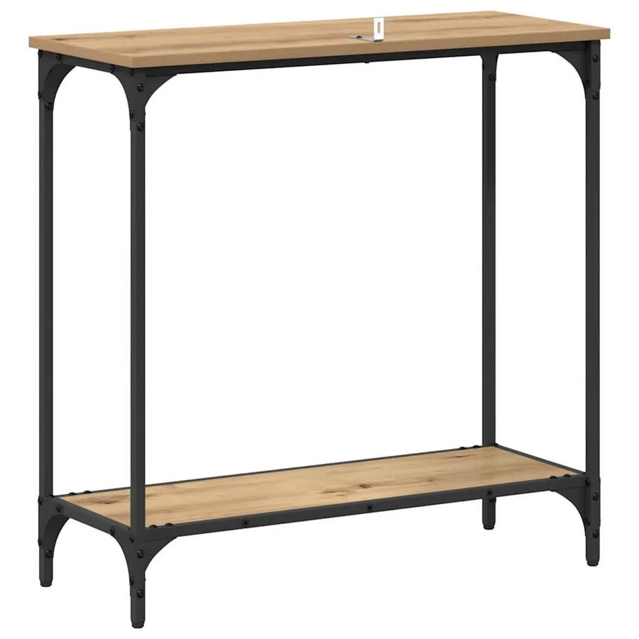 Table console chêne artisanal 75 x 30.5 x 75 cm - 7