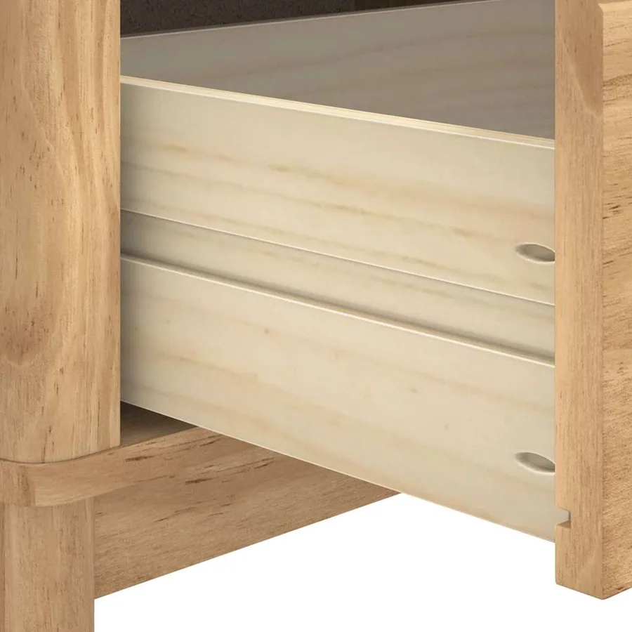 Banc de couloir avec tiroir FLORO Cire marron 115 x 40 x 45 cm - 10