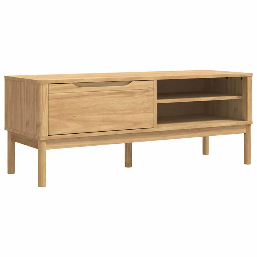 Banc de couloir avec tiroir FLORO Cire marron 115 x 40 x 45 cm - 2
