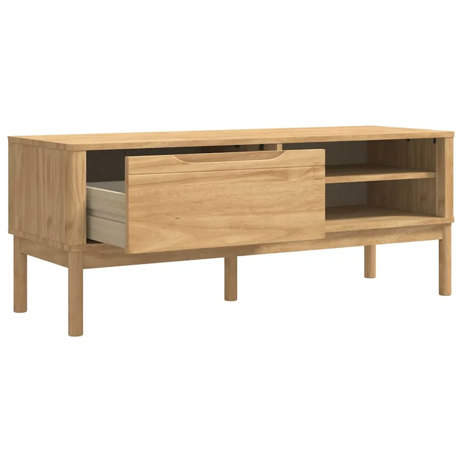 Banc de couloir avec tiroir FLORO Cire marron 115 x 40 x 45 cm - 5