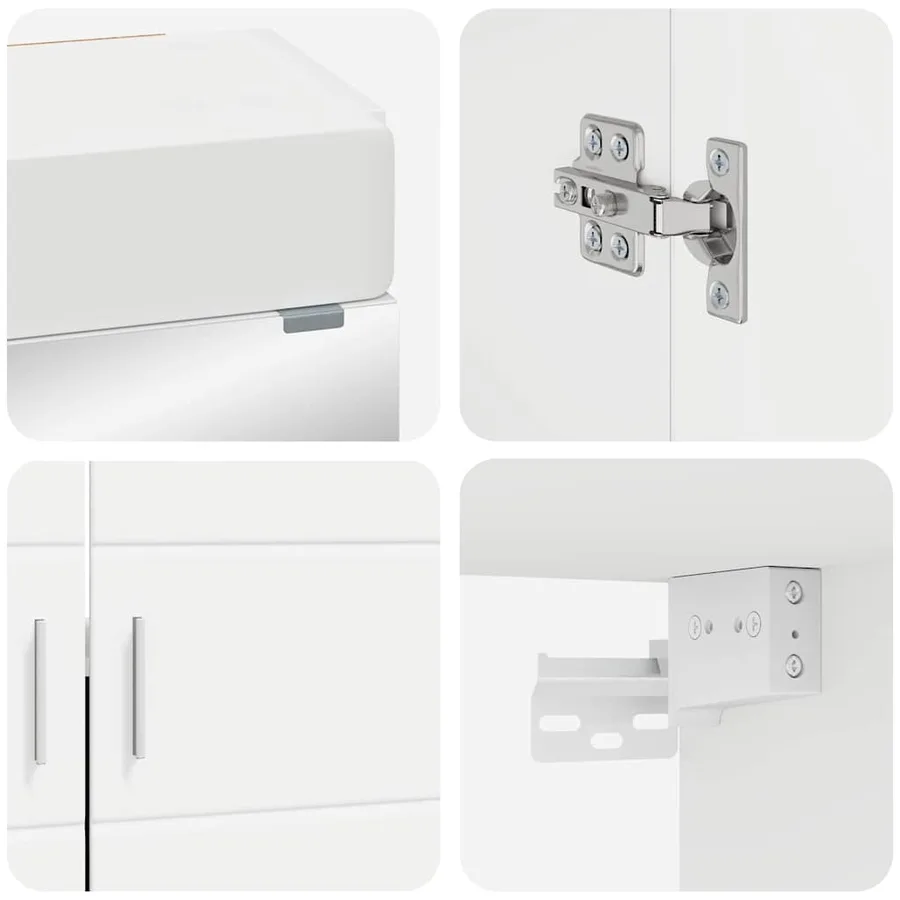 Ensemble de mobilier de salle de bain TULUM 4 pcs Blanc - 8