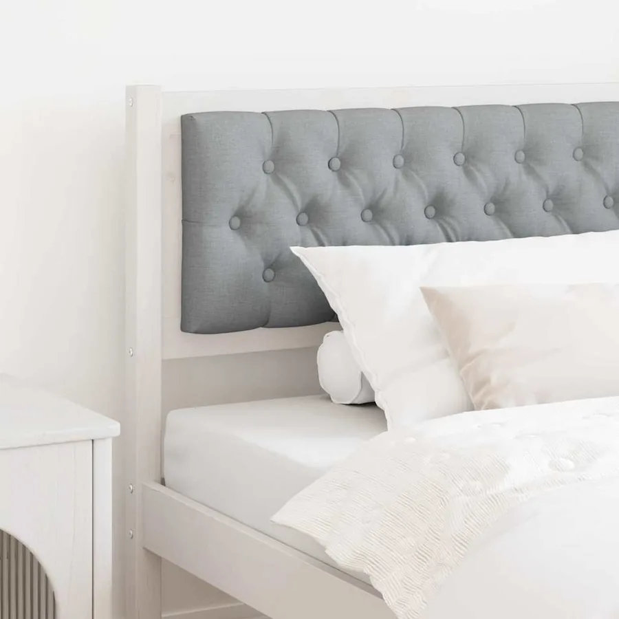 Tête de lit Autre Blanc et gris clair 100 cm Bois massif en pin