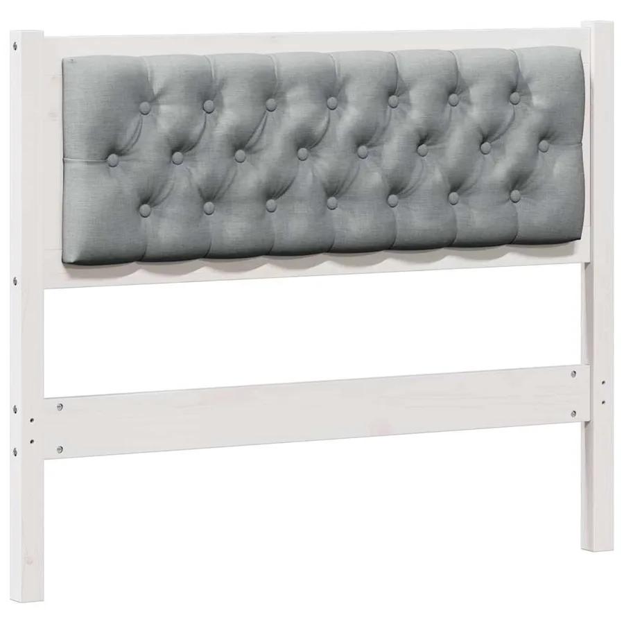 Tête de lit Autre Blanc et gris clair 100 cm Bois massif en pin - 2