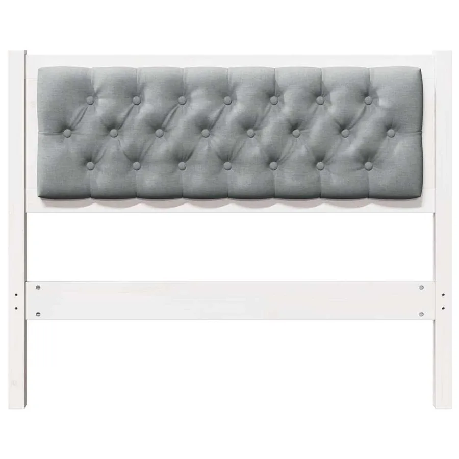 Tête de lit Autre Blanc et gris clair 100 cm Bois massif en pin - 4