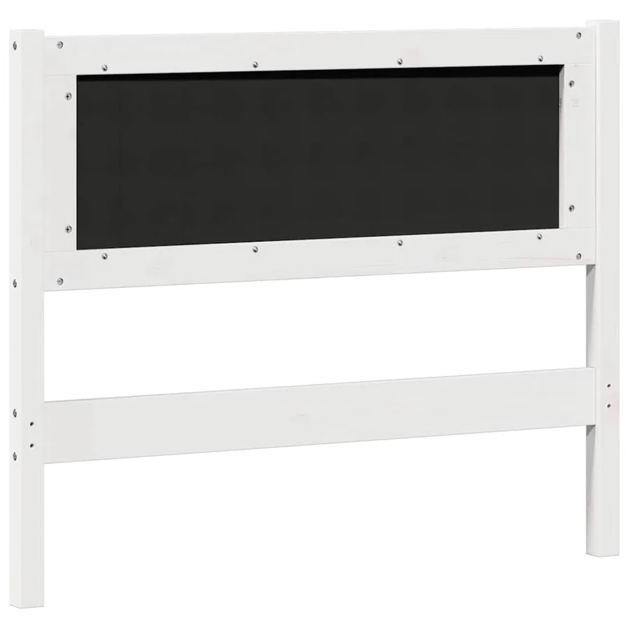 Tête de lit Autre Blanc et gris clair 100 cm Bois massif en pin - 6