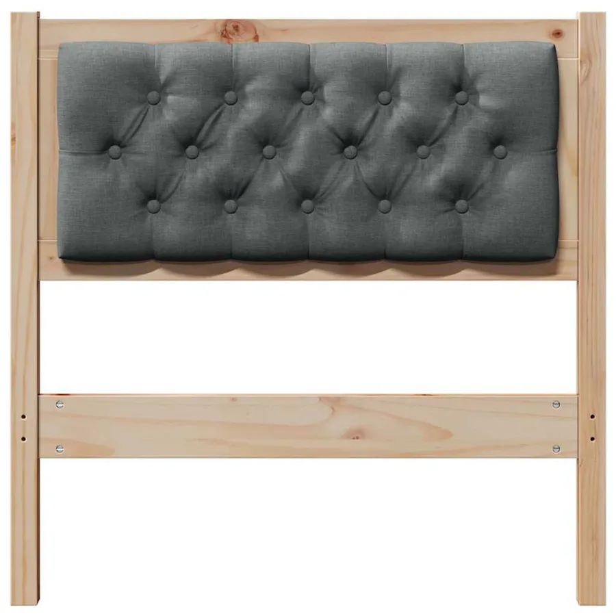 Tête de lit Autre marron et gris foncé 75 cm Bois massif en pin - 4