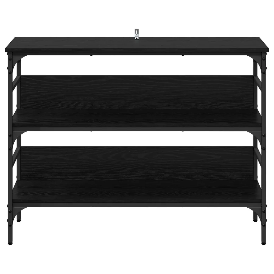 Table console Chêne noir 100 x 32 x 75 cm Bois d'ingénierie - 5