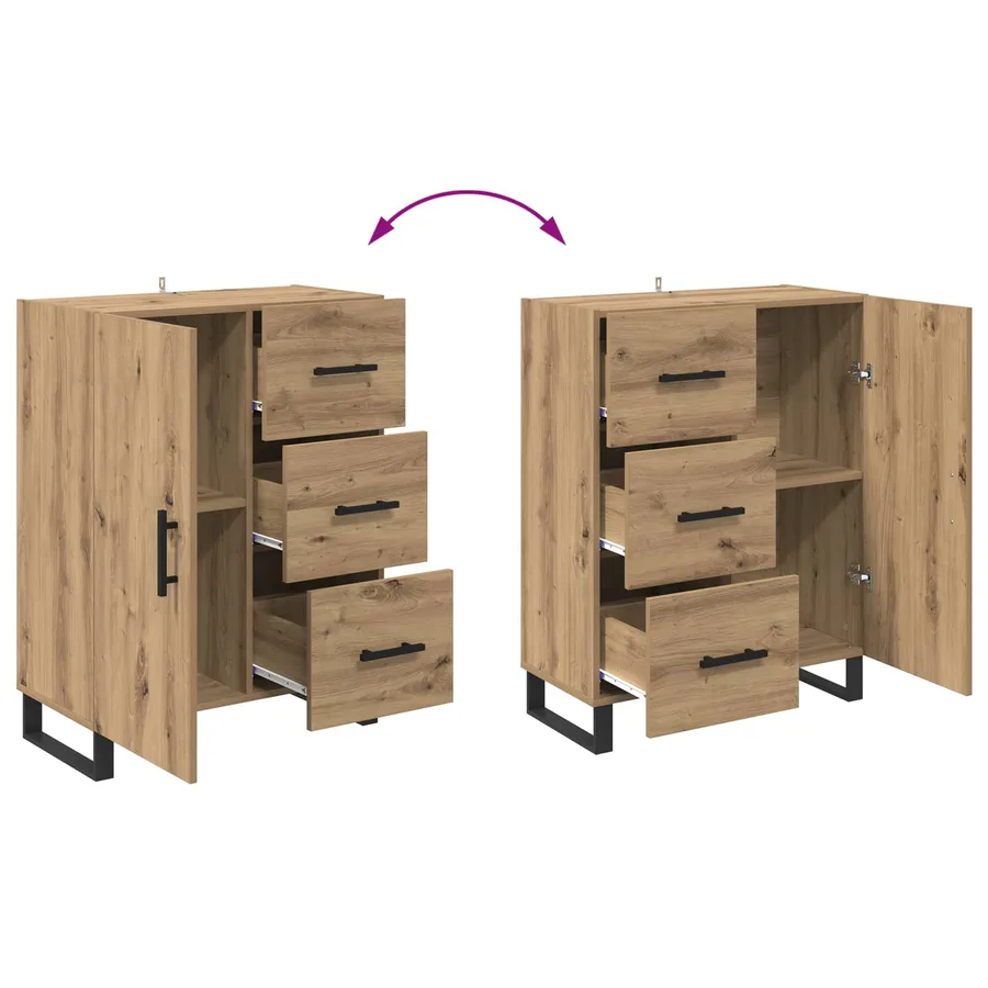 Haut Armoire 2 pcs Chêne artisanal 69,5 x 34 x 180 cm - 13
