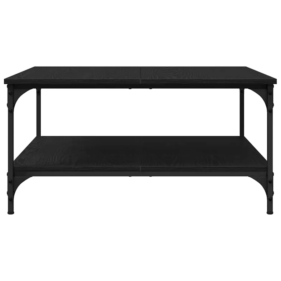 Table basse Chêne noir 80 x 80 x 40 cm Bois d'ingénierie - 5