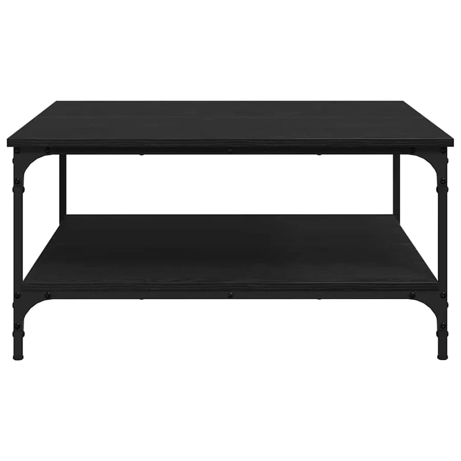 Table basse Chêne noir 80 x 80 x 40 cm Bois d'ingénierie - 6
