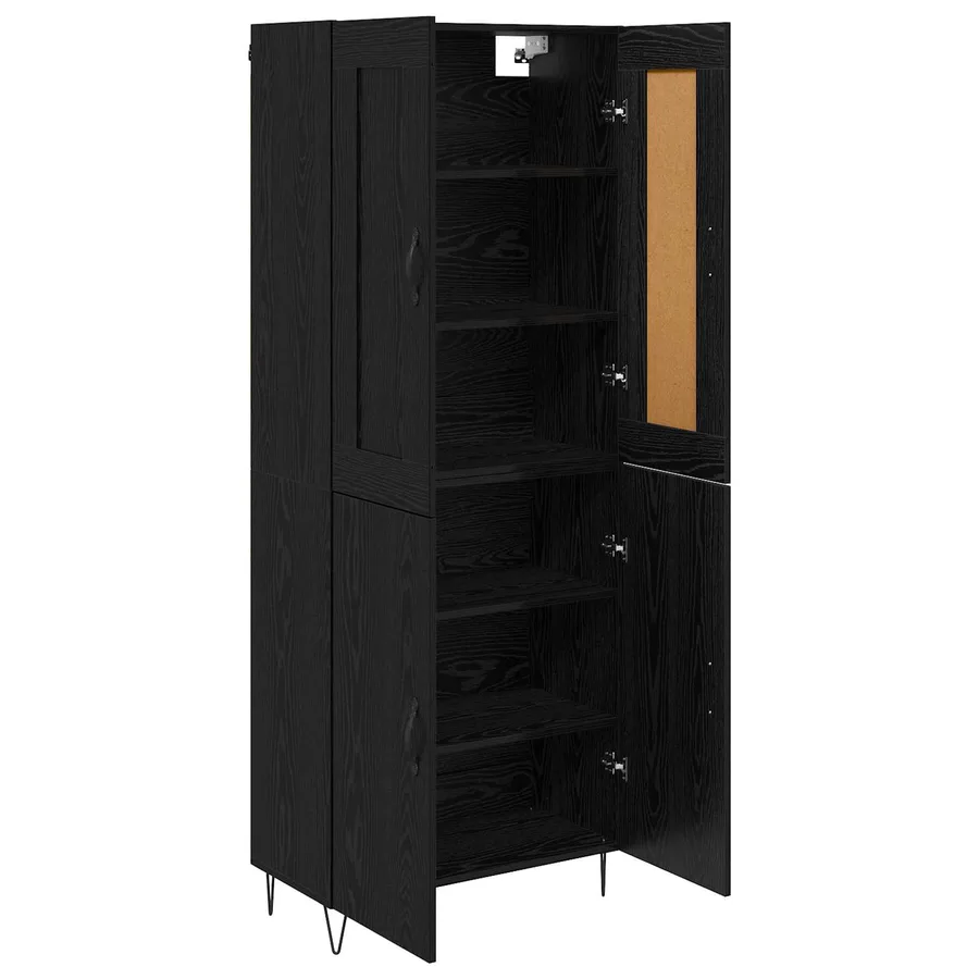 Haut Armoire Chêne noir 69,5 x 34 x 180 cm Bois d'ingénierie - 5