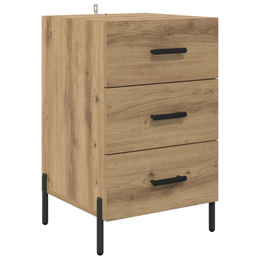 Cabinet de chevet Chêne artisanal 40 x 40 x 66 cm - 2