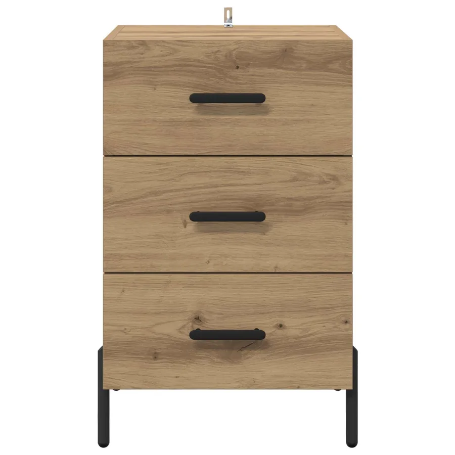 Cabinet de chevet Chêne artisanal 40 x 40 x 66 cm - 6