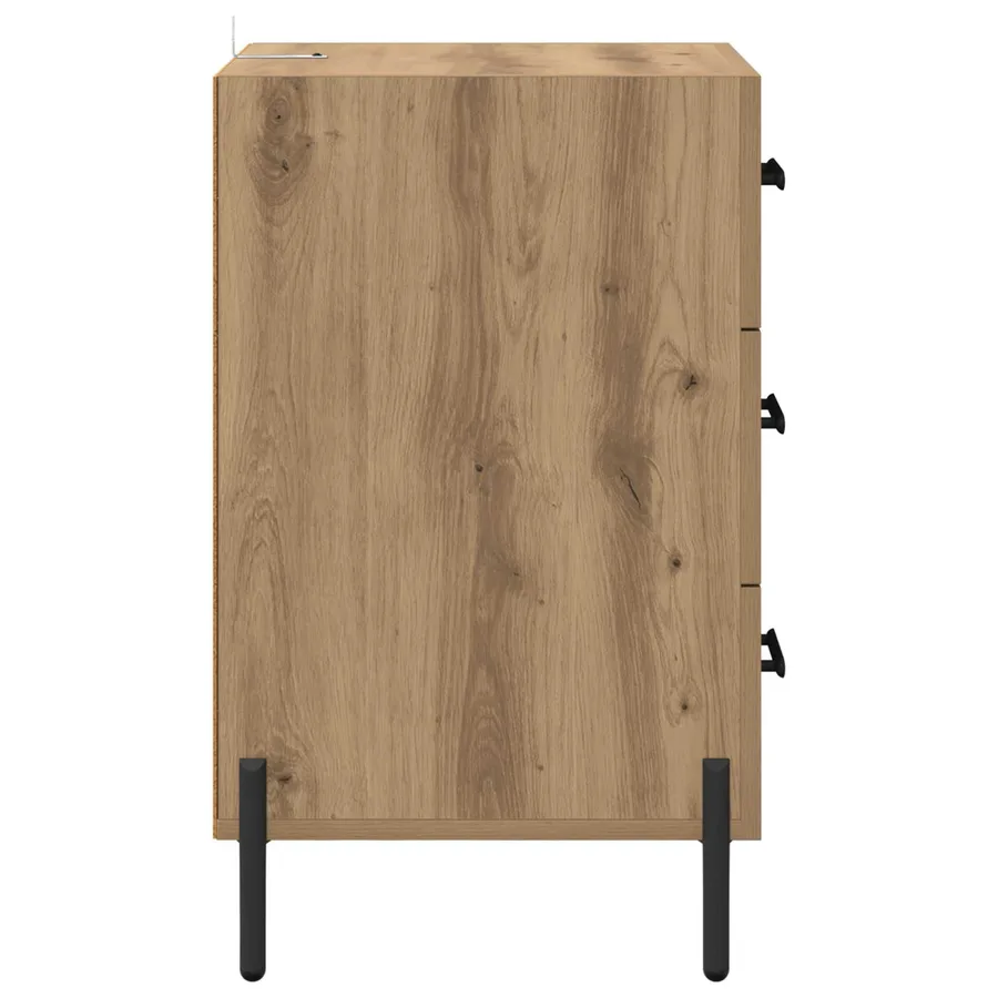 Cabinet de chevet Chêne artisanal 40 x 40 x 66 cm - 7