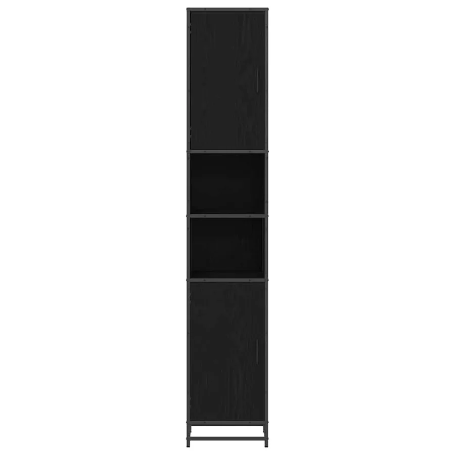 Ensemble de mobilier de salle de bain avec étagère Chêne noir - 5