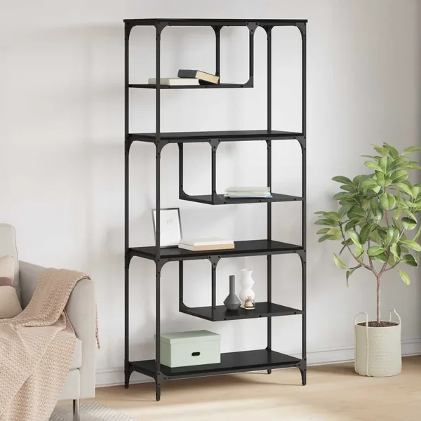 Bibliothèque Chêne noir 81 x 36 x 176 cm Bois d'ingénierie