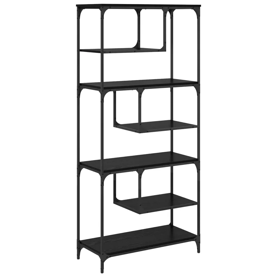 Bibliothèque Chêne noir 81 x 36 x 176 cm Bois d'ingénierie - 2
