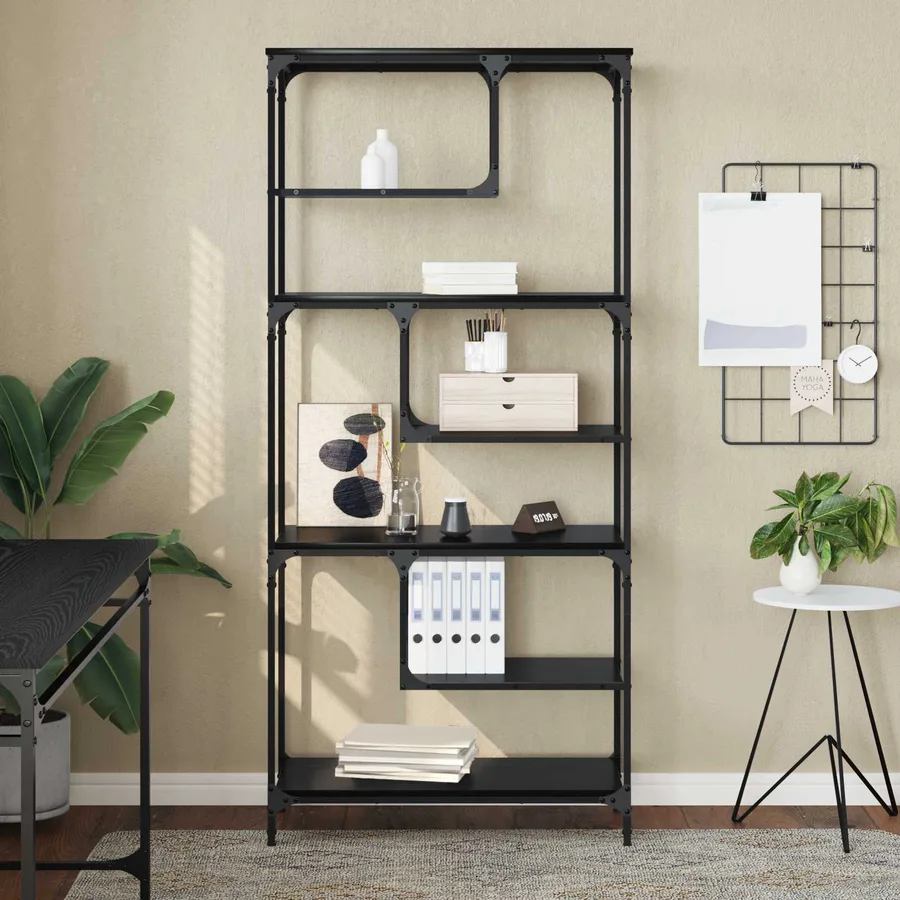 Bibliothèque Chêne noir 81 x 36 x 176 cm Bois d'ingénierie - 4