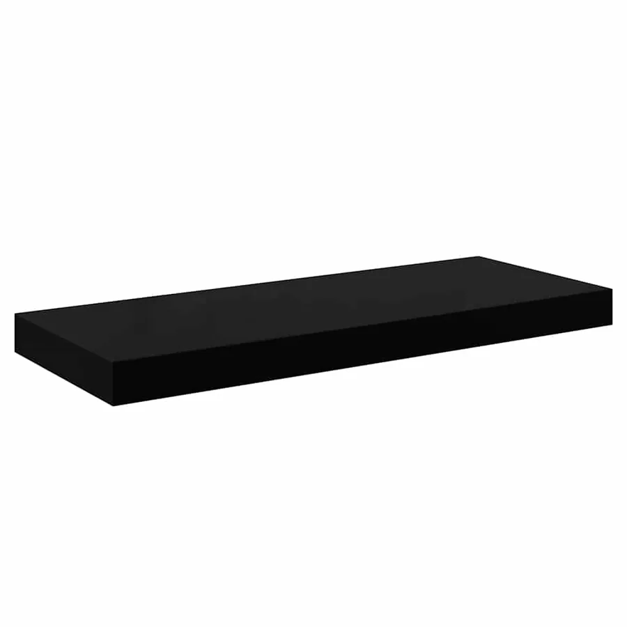 Étagère murale flottante Noir brillant 60x23,5x3,8 cm MDF - 2