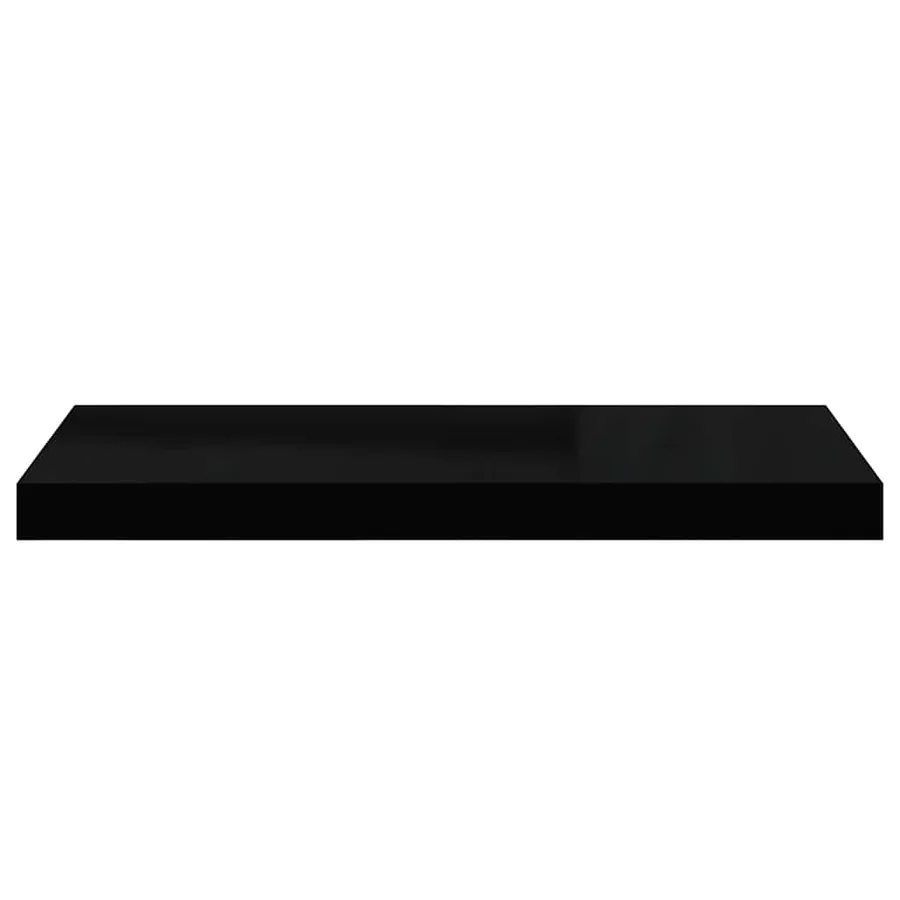 Étagère murale flottante Noir brillant 60x23,5x3,8 cm MDF - 6