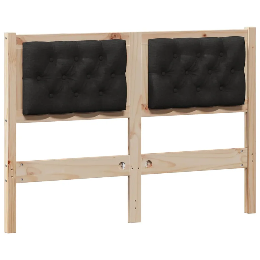 Tête de lit Autre Marron et noir 120 cm Bois massif en pin - 2