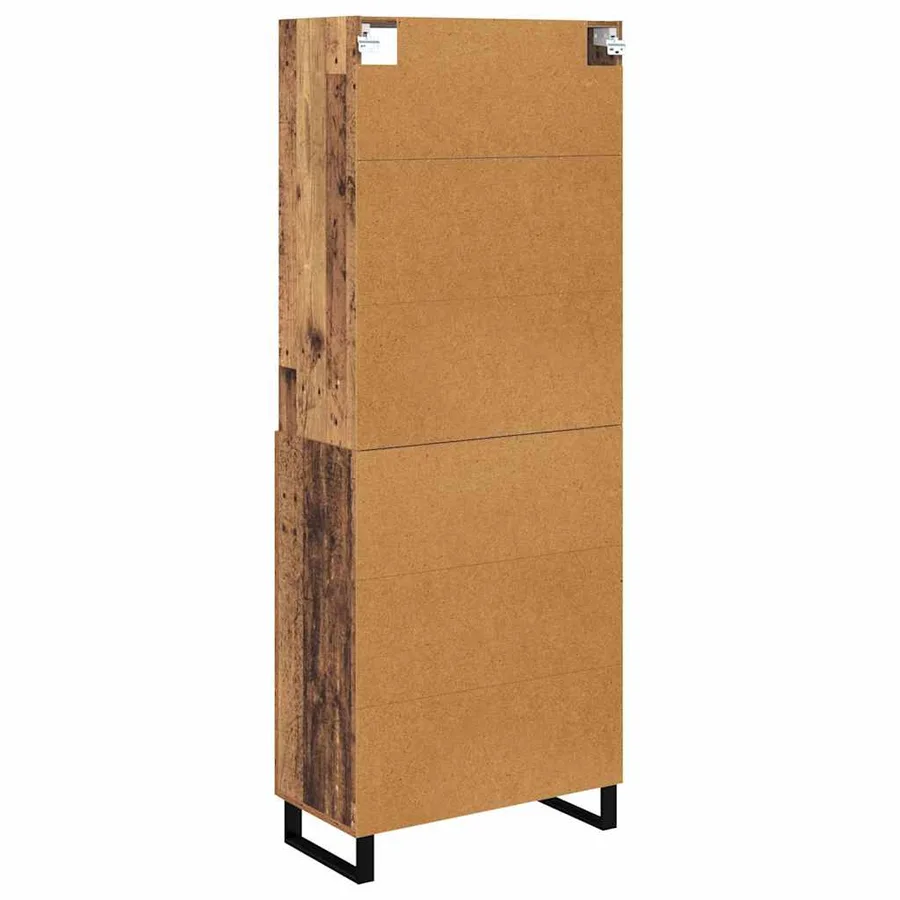 Haut Armoire avec tiroir 2 pcs Bois ancien Bois d'ingénierie - 8