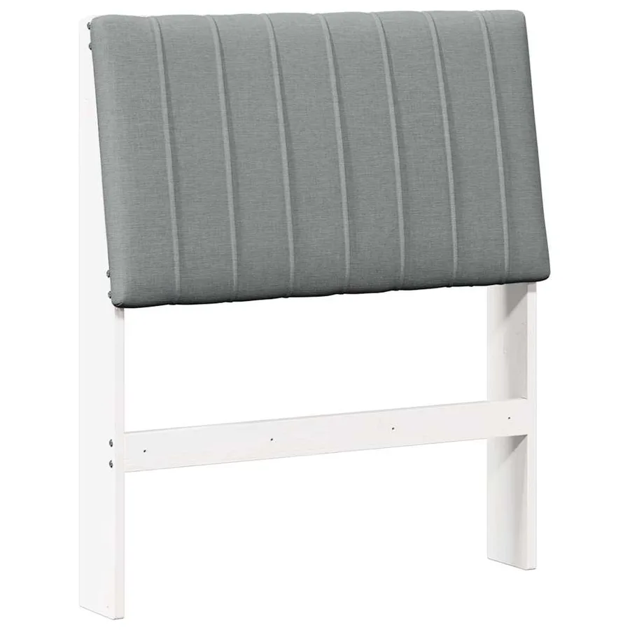Tête de lit capitonnée Gris clair 75 cm Pin massif - 2