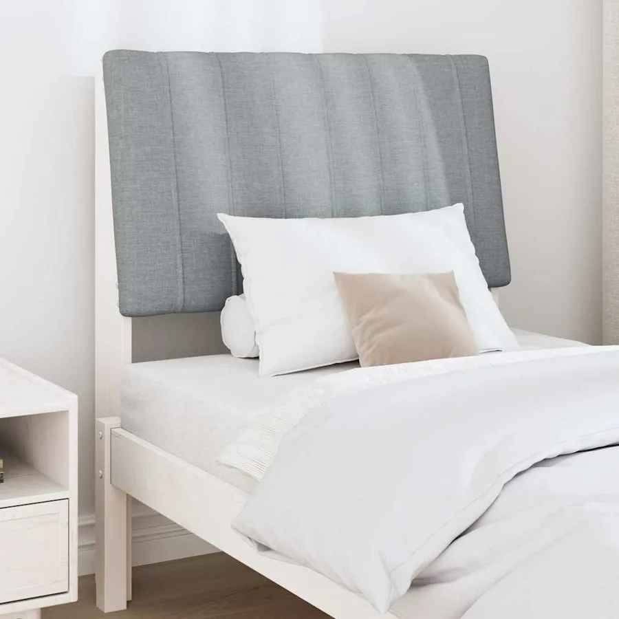 Tête de lit capitonnée Gris clair 75 cm Pin massif - 3