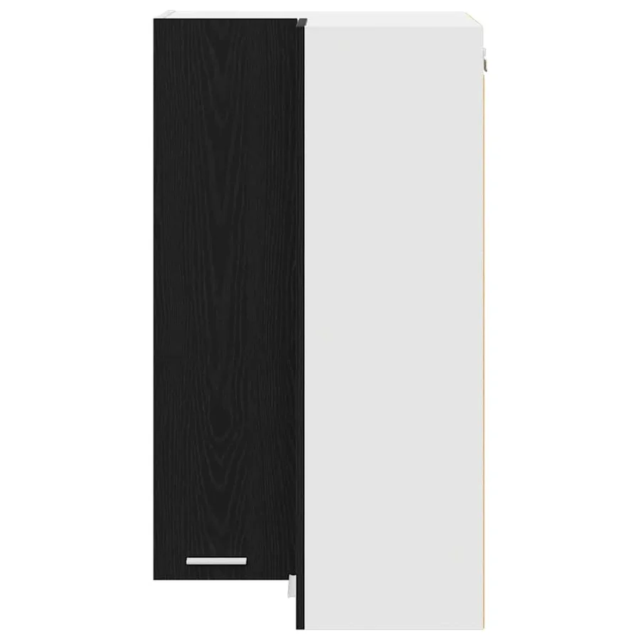 Armoire suspendue Chêne noir et Blanc 57 x 57 x 100 cm - 6