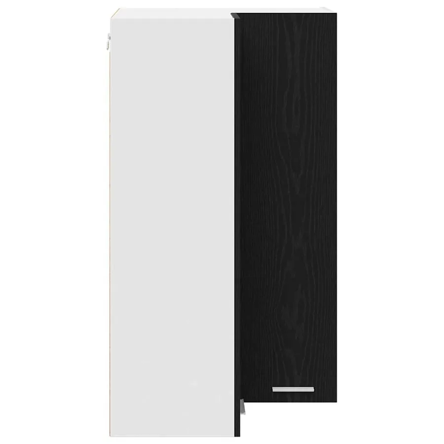 Armoire suspendue Chêne noir et Blanc 57 x 57 x 100 cm - 7