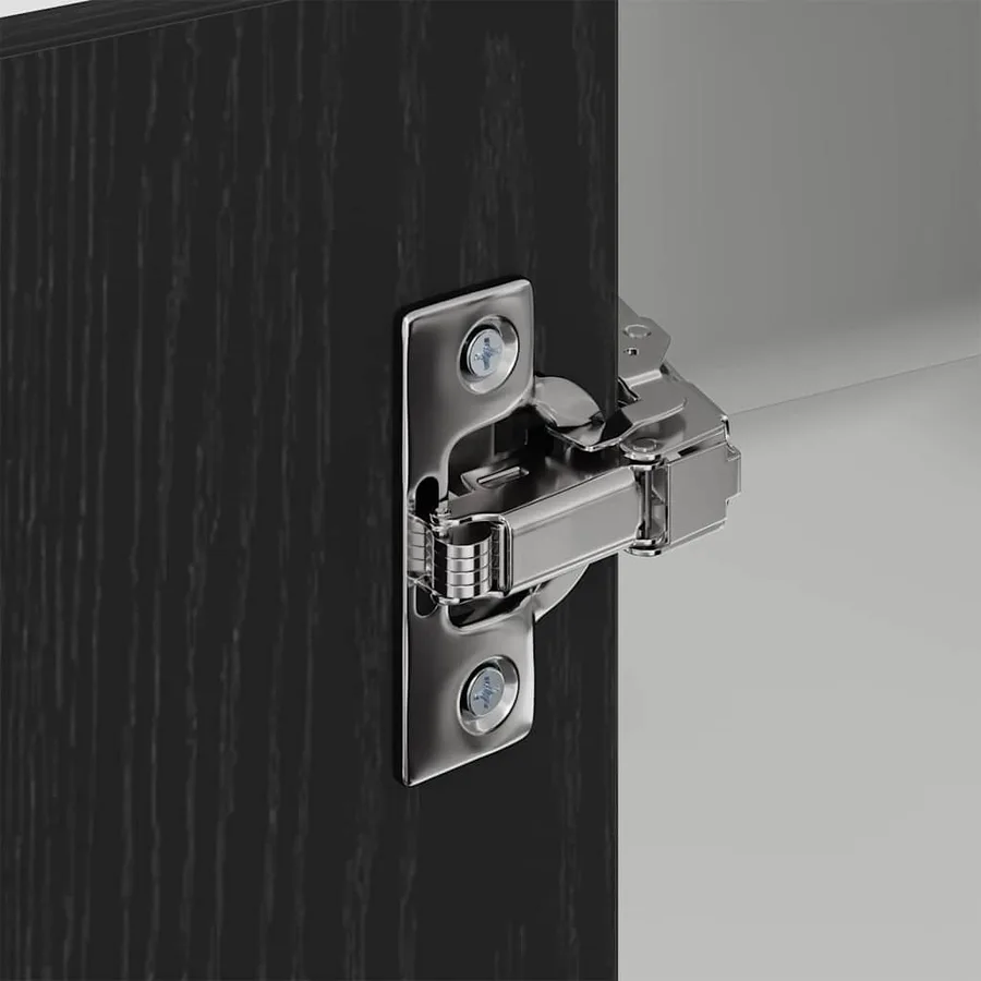 Armoire suspendue Chêne noir et Blanc 57 x 57 x 100 cm - 9